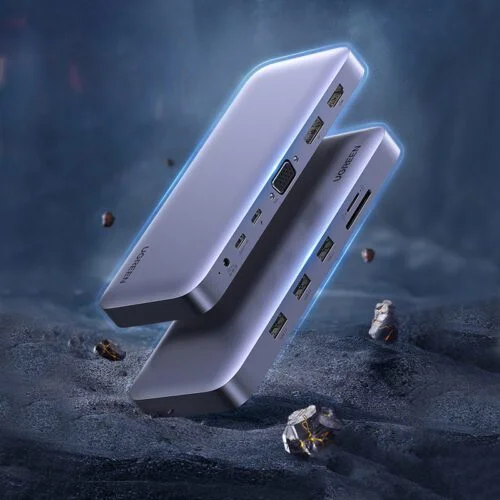 Bộ chuyển đổi USB-C sang 3*USB 3.0+HDMI+VGA+DP+RJ45+SD&TF Ugreen (70305) — ảnh 2