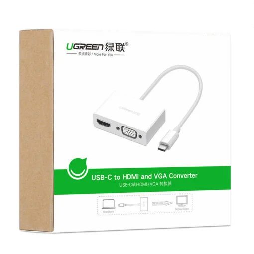 Bộ chuyển đổi USB-C sang HDMI + VGA Ugreen (30843) — ảnh 3