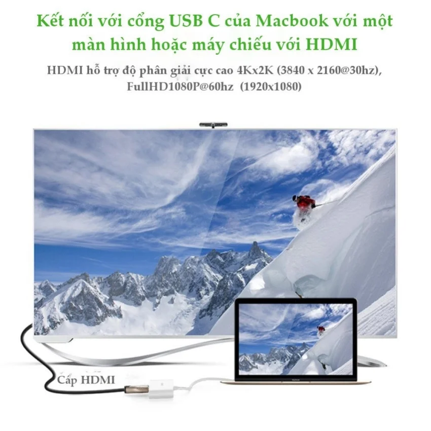 Bộ chuyển đổi USB Type-C 3.1 sang USB 3.0 + HDMI +USB 3.1 Ugreen (30377)