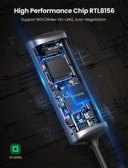 Bộ chuyển đổi USB Type C sang 2.5G Lan Card màu ghi xám Ugreen (70446)