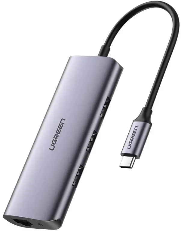 Bộ chuyển đổi USB Type-C sang 3 cổng USB 3.0 và Giga Lan Ugreen (60718)