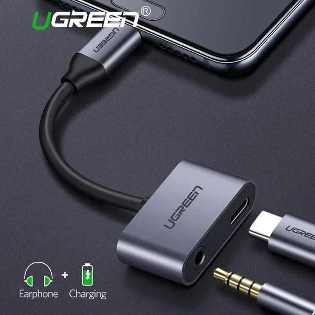 Bộ chuyển đổi USB Type-C sang AV 3.5mm + Type-C Ugreen ( 50596)