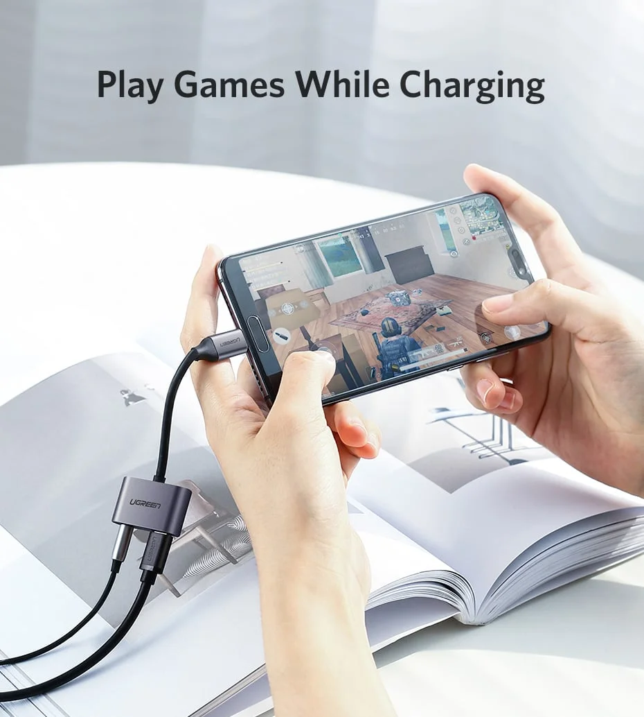 Bộ chuyển đổi USB Type-C sang AV 3.5mm + Type-C Ugreen ( 50596)