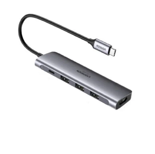 Bộ chuyển đổi USB Type-C sang HDMI 4K60Hz + USB 3.0*3 + PD Ugreen (70495)