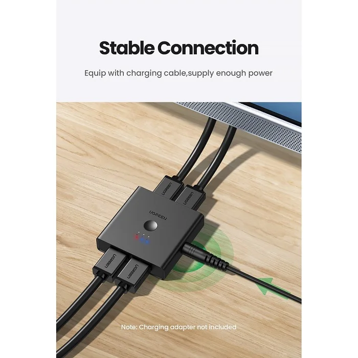 Bộ chuyển mạch HDMI 2.0 2 cổng vào 2 cổng ra Ugreen (70689) — ảnh 5