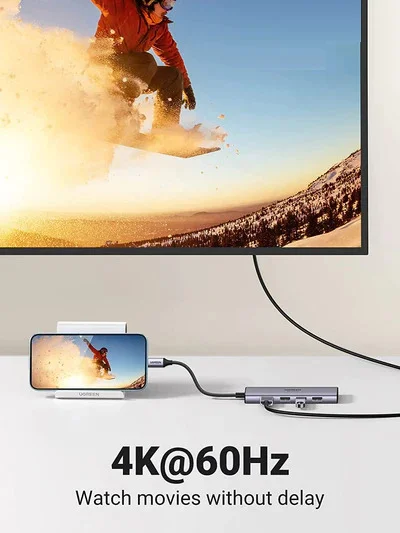 Bộ chuyển Type C sang 1xHDMI + 3xUSB3.0+SD/ TF Chính hãng UGREEN 60383 — ảnh 4