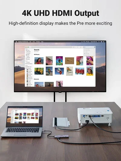 Bộ chuyển Type C sang 1xHDMI + 3xUSB3.0+SD/ TF Chính hãng UGREEN 60383