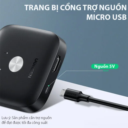 Bộ gộp HDMI 2 vào 1 ra hỗ trợ 4Kx2K 60hz Ugreen (80126) — ảnh 4