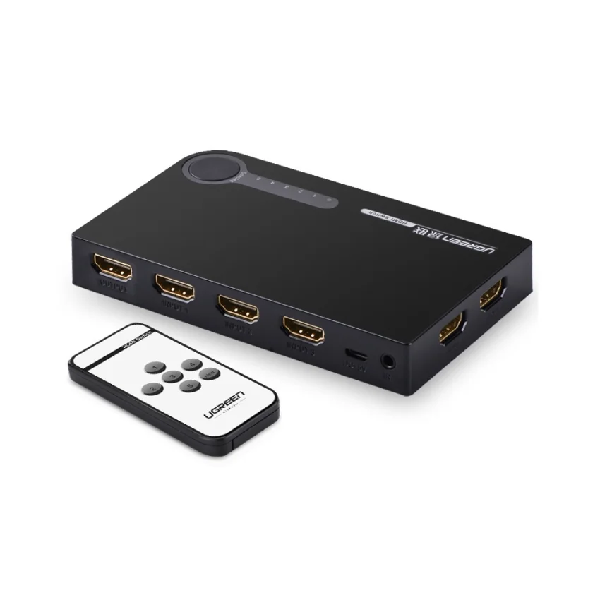 Bộ gộp HDMI 5X1, 5 vào 1 ra màu đen Ugreen (20639)