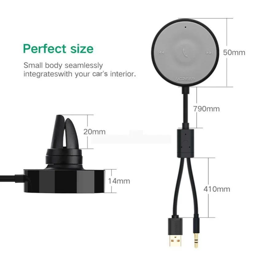 Bộ nhận âm thanh Bluetooth trên xe hơi 4.2 APTX Ugreen (40760) — ảnh 11