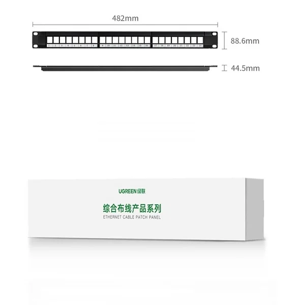 Bộ nối RJ45 cho dây mạng Cat5E và Cat6 24 cổng ugreen (80445) — ảnh 2