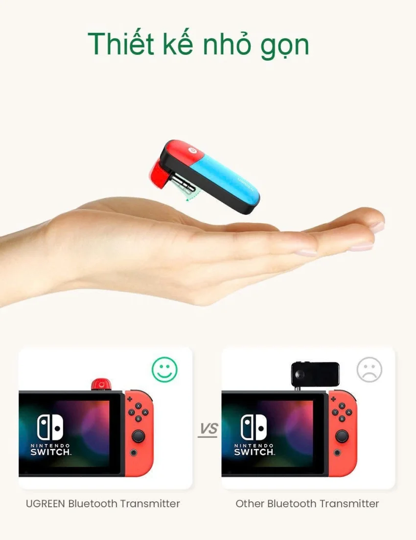 Bộ phát Bluetooth cho máy chơi game Nintendo Switch hỗ trợ APTX Low Latency UGREEN 80188 — ảnh 7