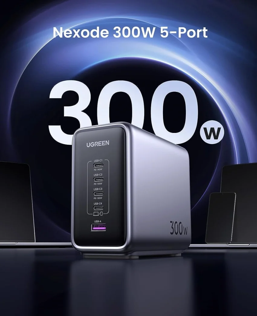 Bộ sạc Ugreen 300W để bàn đa năng Nexode GaN CD333 — ảnh 2
