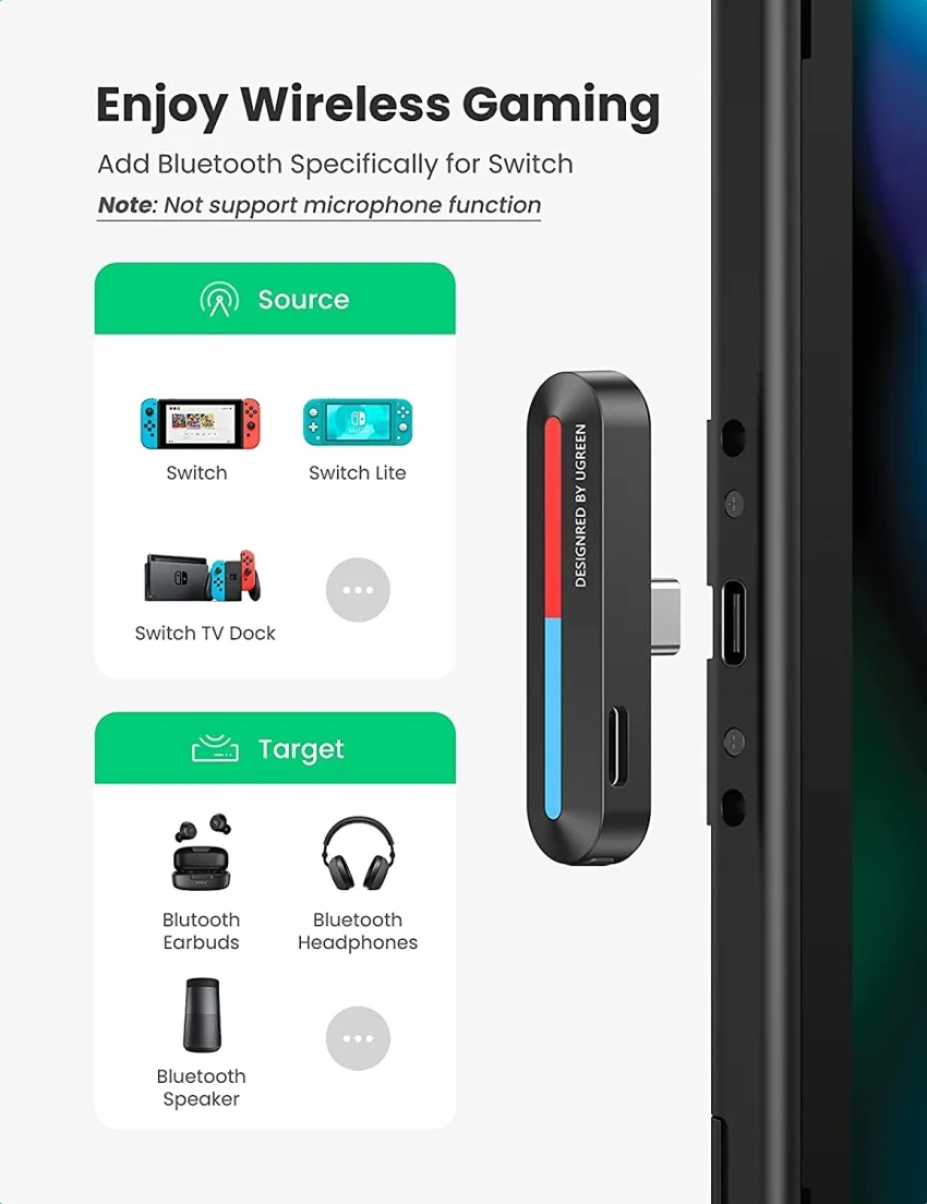 Bộ thu/phát Bluetooth UGREEN Cổng Type-C (80894) — ảnh 3