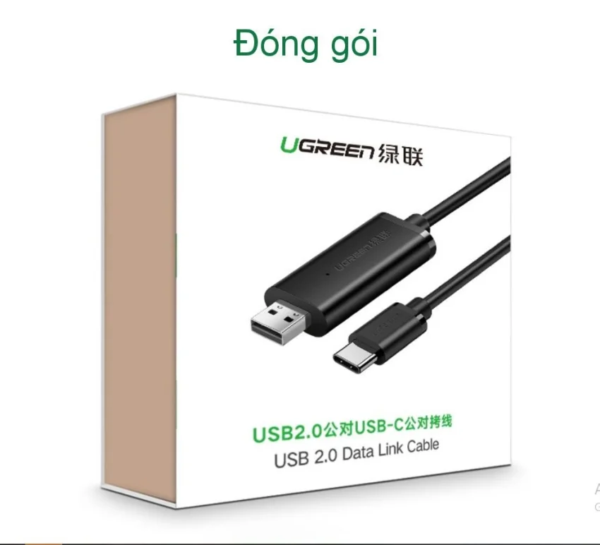 Bộ truyền dữ liệu giữa 2 máy tính qua cổng USB 2.0 và type-c, dây dài 2m Ugreen (70420) — ảnh 4