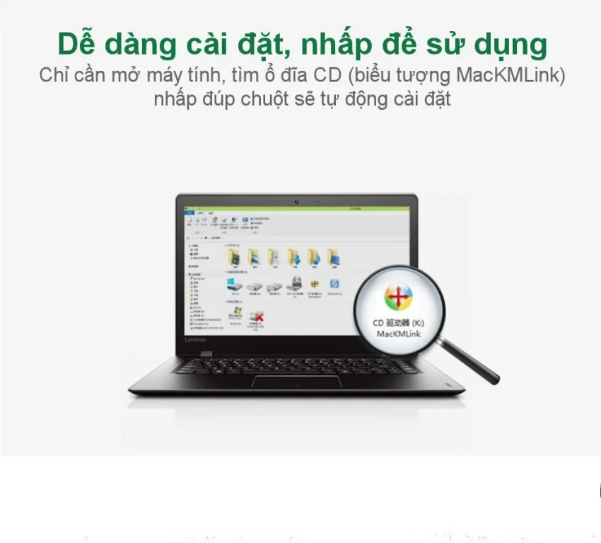 Bộ truyền dữ liệu giữa 2 máy tính qua cổng USB 2.0 và type-c, dây dài 2m Ugreen (70420)