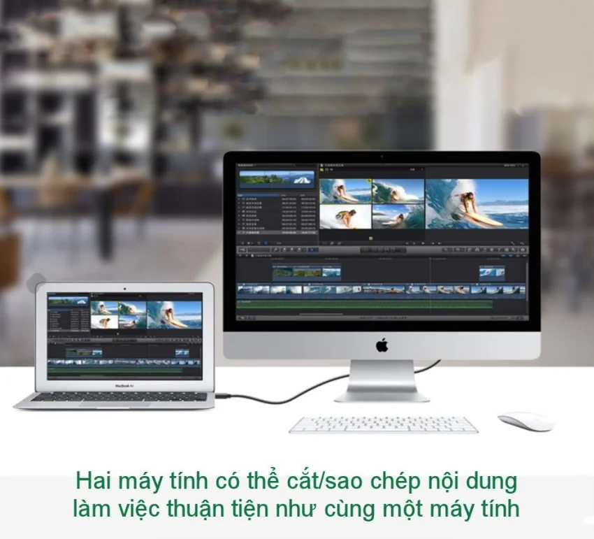Bộ truyền dữ liệu giữa 2 máy tính qua cổng USB 2.0 và type-c, dây dài 2m Ugreen (70420) — ảnh 6