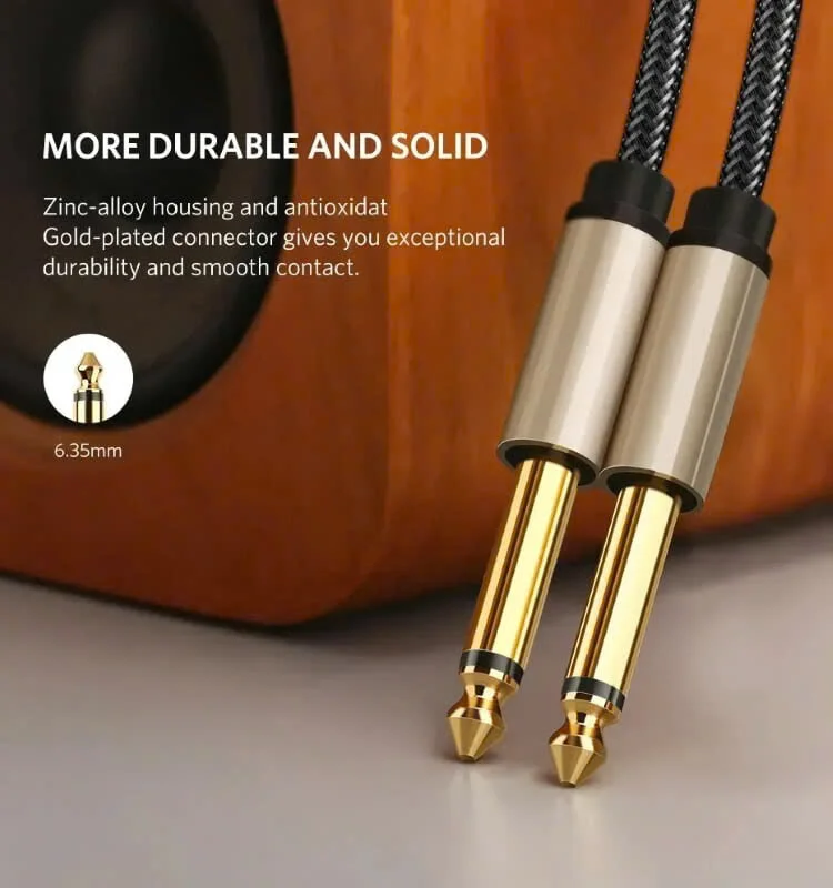 Cáp âm thanh 2 đầu 6.5mm dương cao cấp dài dài 5M Ugreen (40813) AV128 — ảnh 6