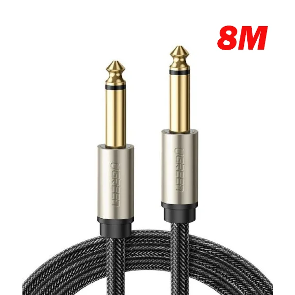Cáp âm thanh 2 đầu 6.5mm dương cao cấp dài dài 8M Ugreen (40814) AV128