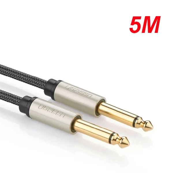 Cáp Audio 6,35mm Mono Jack Mạ Vàng Dài 5M Cao Cấp Ugreen AV128 (10640)