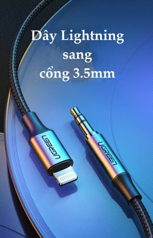 Cáp chuyển đổi Lightning sang 3.5mm chuẩn MFI UGREEN US315 70862 dài 2M — ảnh 2