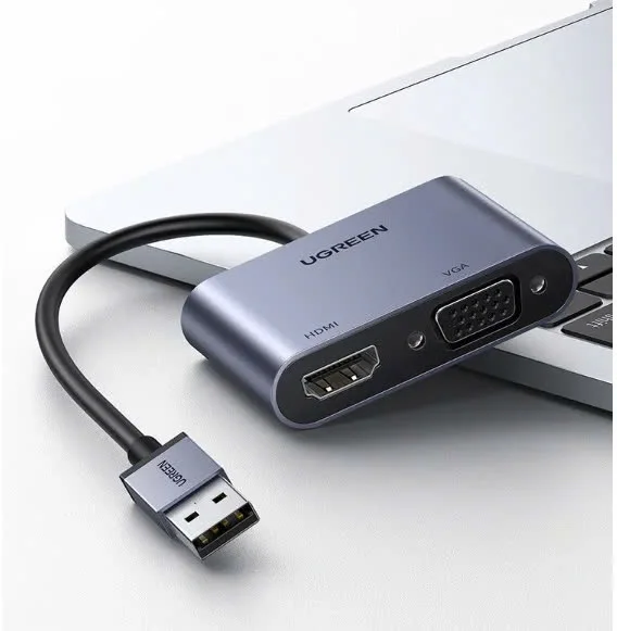 Cáp chuyển đổi USB 3.0 sang HDMI + VGA 1080P/60Hz Ugreen 20518 cao cấp CM449 — ảnh 12