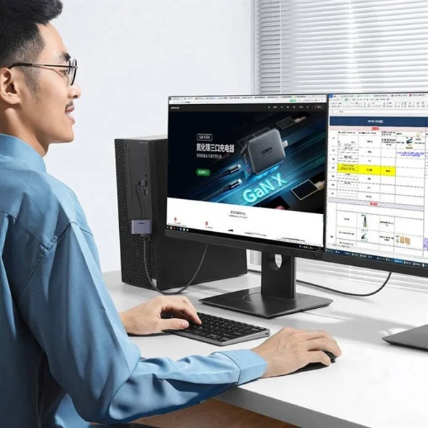 Cáp chuyển đổi USB 3.0 sang HDMI + VGA 1080P/60Hz Ugreen 20518 cao cấp CM449 — ảnh 8