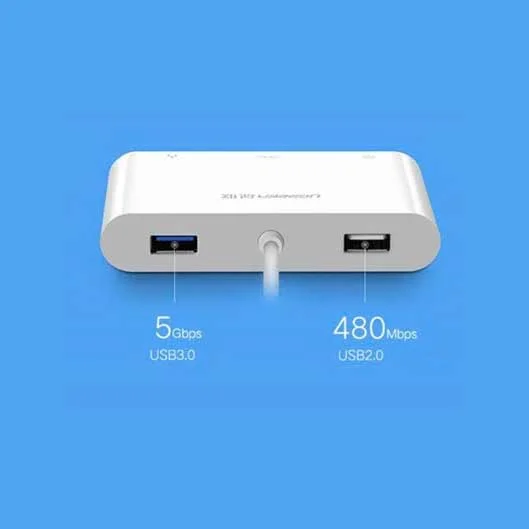 Cáp chuyển đổi USB-C to VGA, LAN, USB 3.0, USB 2.0 Ugreen 30439 — ảnh 2