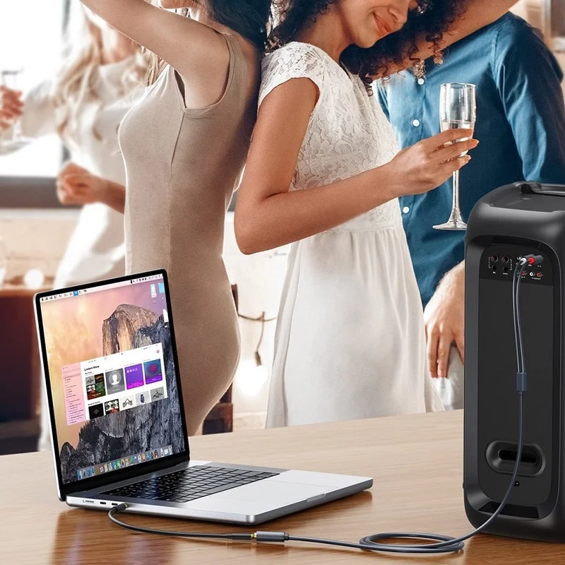Cáp dữ liệu AV 3.5mm female sang 2RCA male truyền âm thanh dài 3M Ugreen (10549 ) — ảnh 3