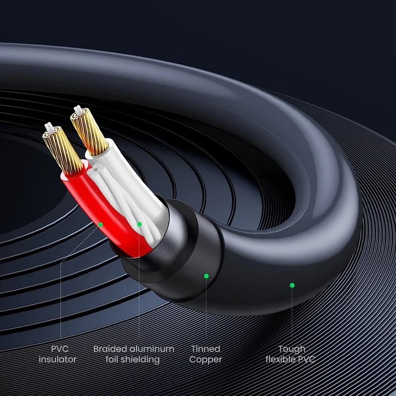 Cáp dữ liệu AV 3.5mm female sang 2RCA male truyền âm thanh dài 3M Ugreen (10549 ) — ảnh 5