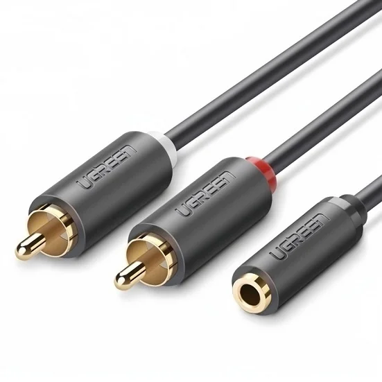 Cáp dữ liệu AV 3.5mm female sang 2RCA male truyền âm thanh dài 3M Ugreen (10549 )