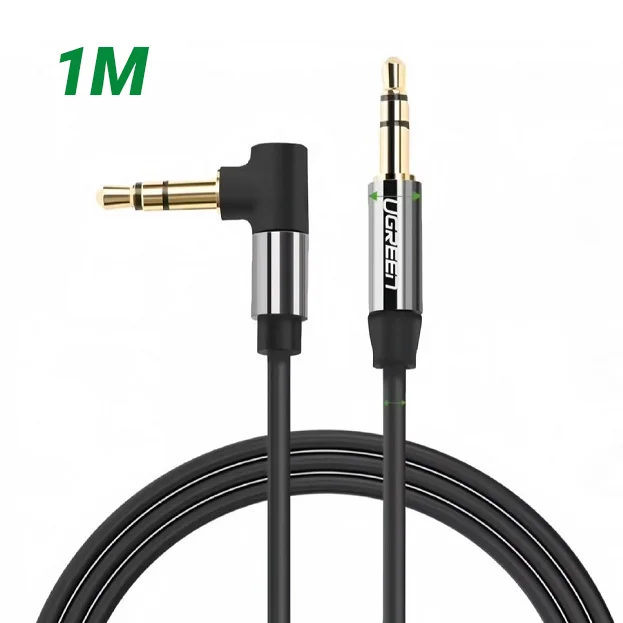 Cáp dữ liệu AV 3.5mm màu đen dài 1M 1 đầu bẻ góc Ugreen (40184)