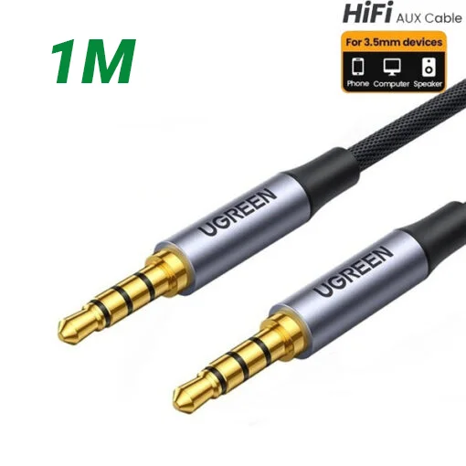 Cáp dữ liệu AV 3.5mm màu xanh đen dài 1M Ugreen 10648 AV183