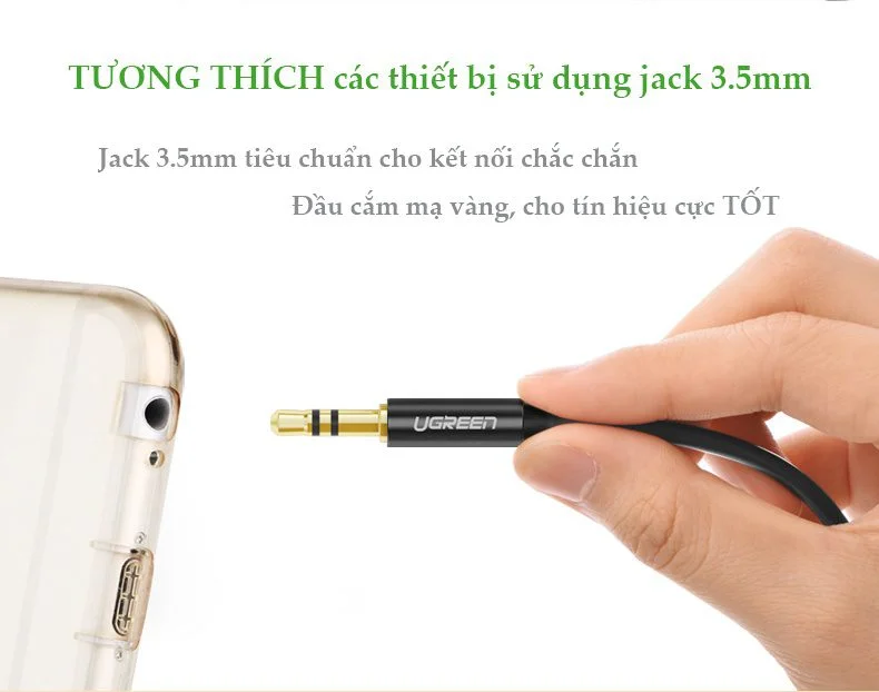 Cáp dữ liệu AV 3.5mm nối dài truyền âm thanh dài 5M Ugreen 10538 — ảnh 9