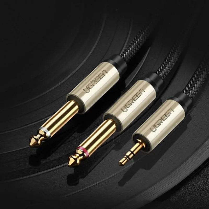 Cáp dữ liệu AV 3.5mm ra 2 dầu 6.35mm truyền âm thanh dài 2M Ugreen 10615 — ảnh 2