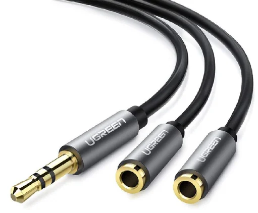 Cáp dữ liệu AV 3.5mm sang 2 3.5mm truyền âm thanh dài 20CM Ugreen (70102) — ảnh 2