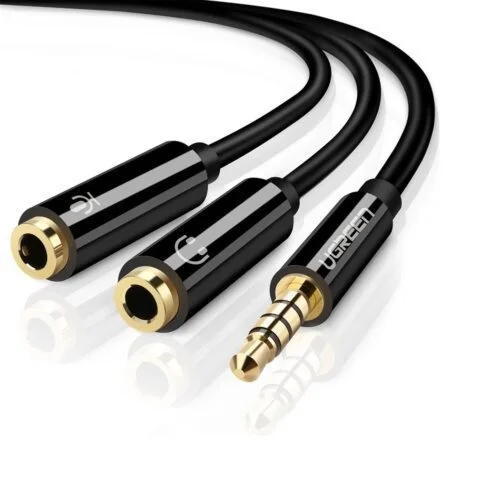 Cáp dữ liệu AV 3.5mm sang 2 đầu 3.5mm truyền âm thanh dài 20cm Ugreen 30620 AV141