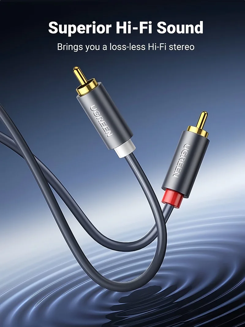 Cáp dữ liệu AV 3.5mm sang 2RCA dài 1M Ugreen (30747) — ảnh 6