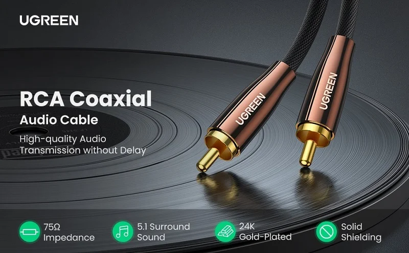 Cáp dữ liệu AV 3.5mm sang 2RCA dài 2M Ugreen 50131 AV198 — ảnh 5