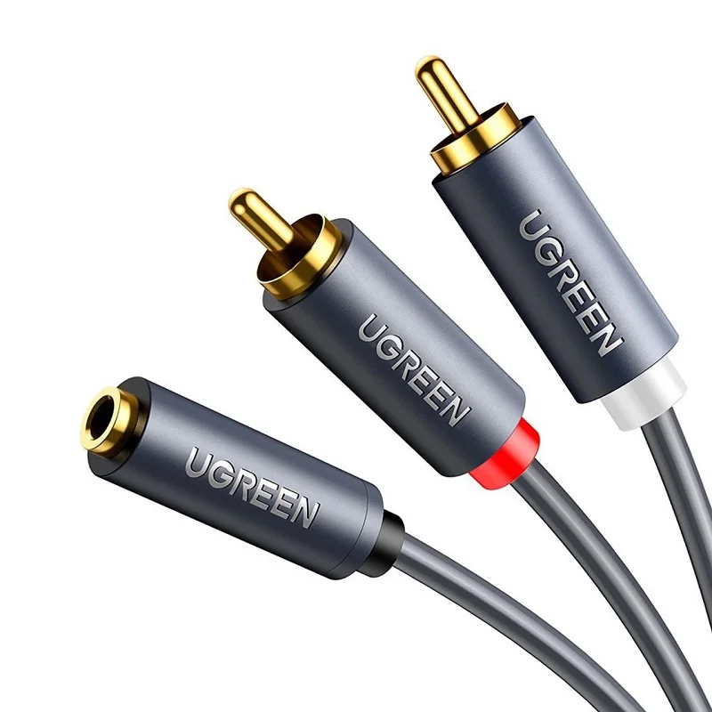Cáp dữ liệu AV 3.5mm sang 2RCA truyền âm thanh dài 1.5M Ugreen (10548)