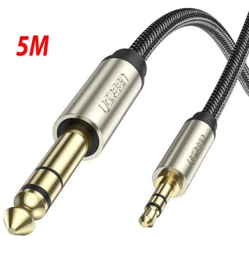 Cáp dữ liệu AV 3.5mm sang 6.5 mm truyền âm thanh dài 5M Ugreen 10630 AV127
