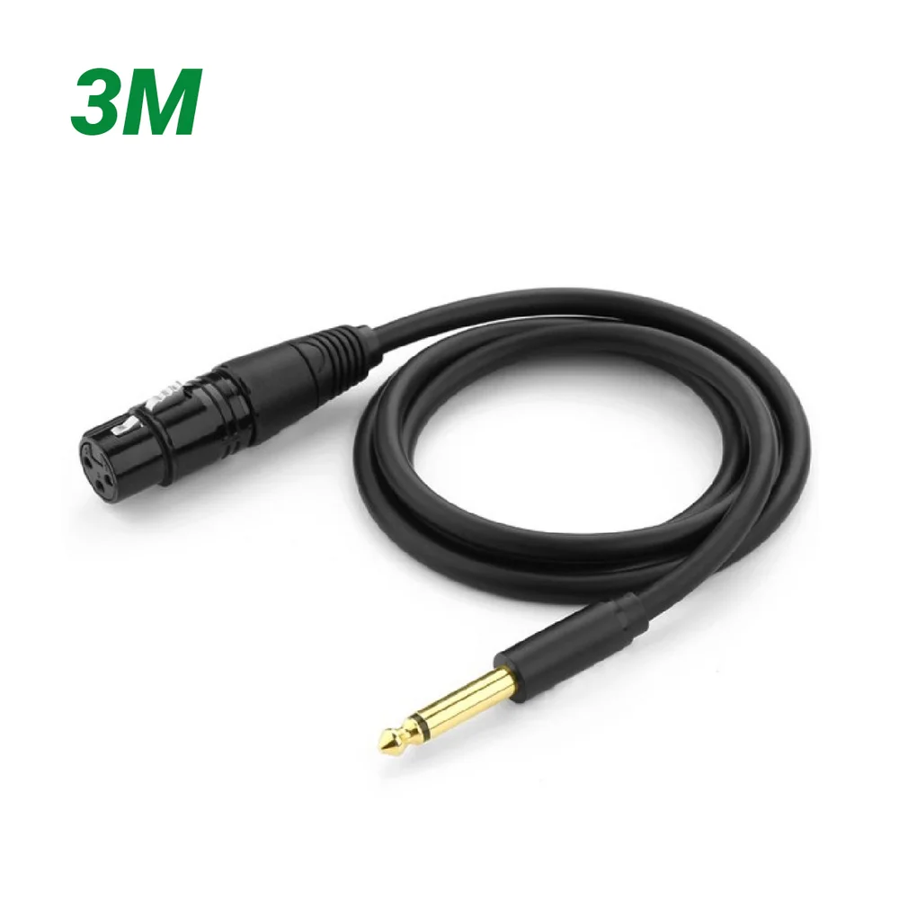 Cáp dữ liệu AV 6.5mm ra XLR ( Cannon) truyền âm thanh dài 3M Ugreen 20720 AV131