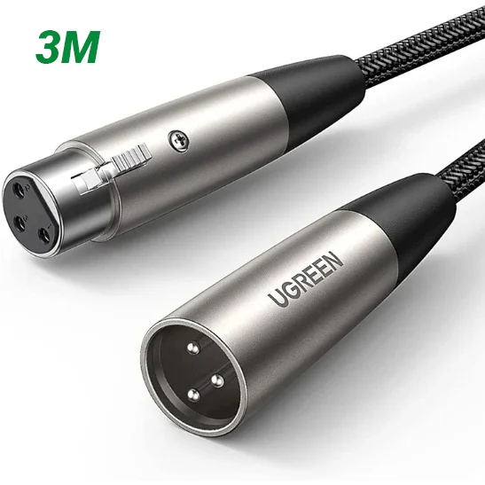 Cáp dữ liệu AV XLR nối dài màu xám,dài 3M Ugreen (20504)