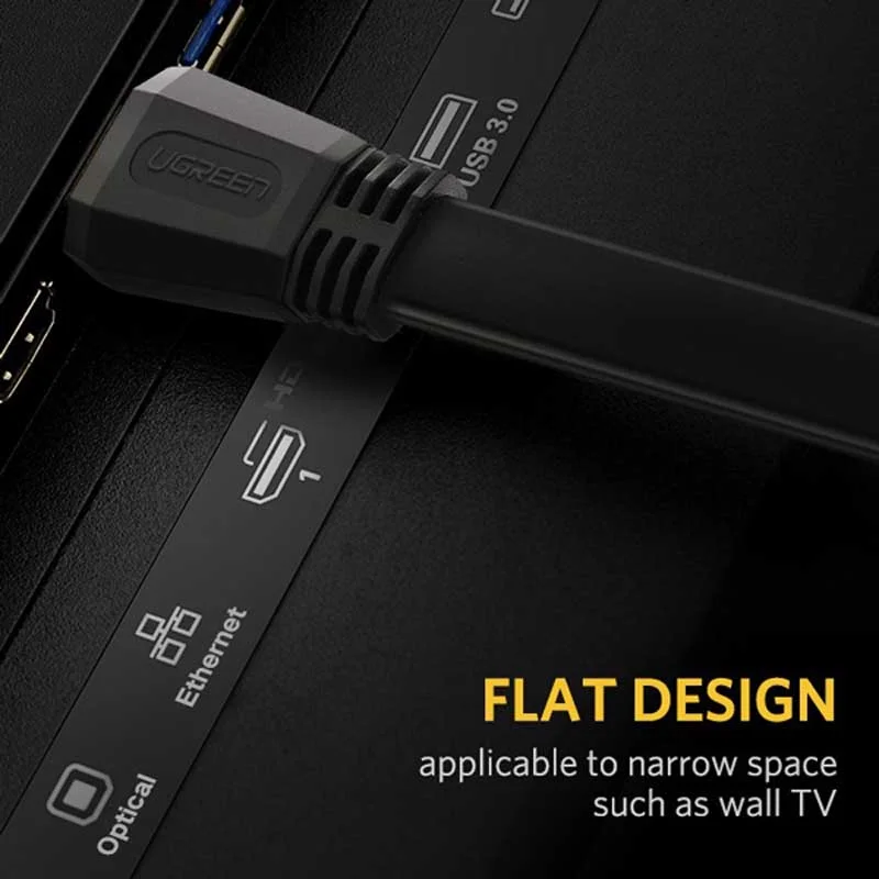 Cáp dữ liệu dạng dẹt HDMI 2.0 truyền âm thanh hình ảnh dài 1.5M Ugreen (50819) — ảnh 6