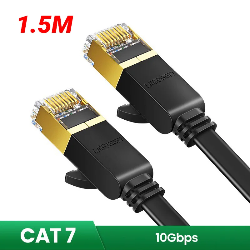 Cáp dữ liệu dạng dẹt nối mạng CAT7 STP truyền dữ liệu giữa các máy tính dài 1.5M Ugreen (11276)