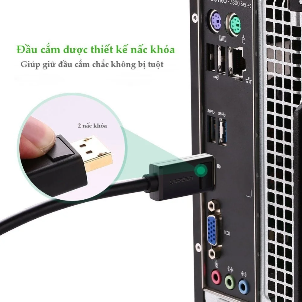 Dây Displayport dài 3M Ugreen (10212)