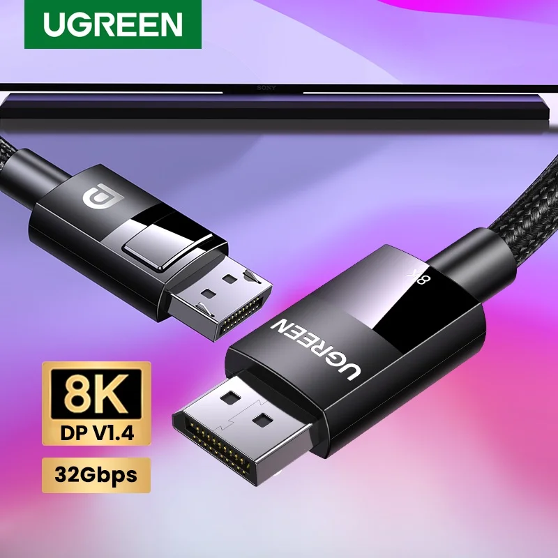 Cáp dữ liệu DP 1.4 hỗ trợ 8K truyền âm thanh hình ảnh dài 1M Ugreen (80390) — ảnh 3