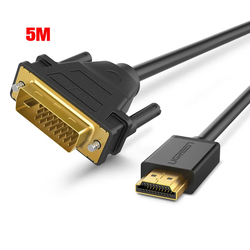Cáp dữ liệu DVI sang HDMI 1.4 truyền hình ảnh dài 5M Ugreen 10137
