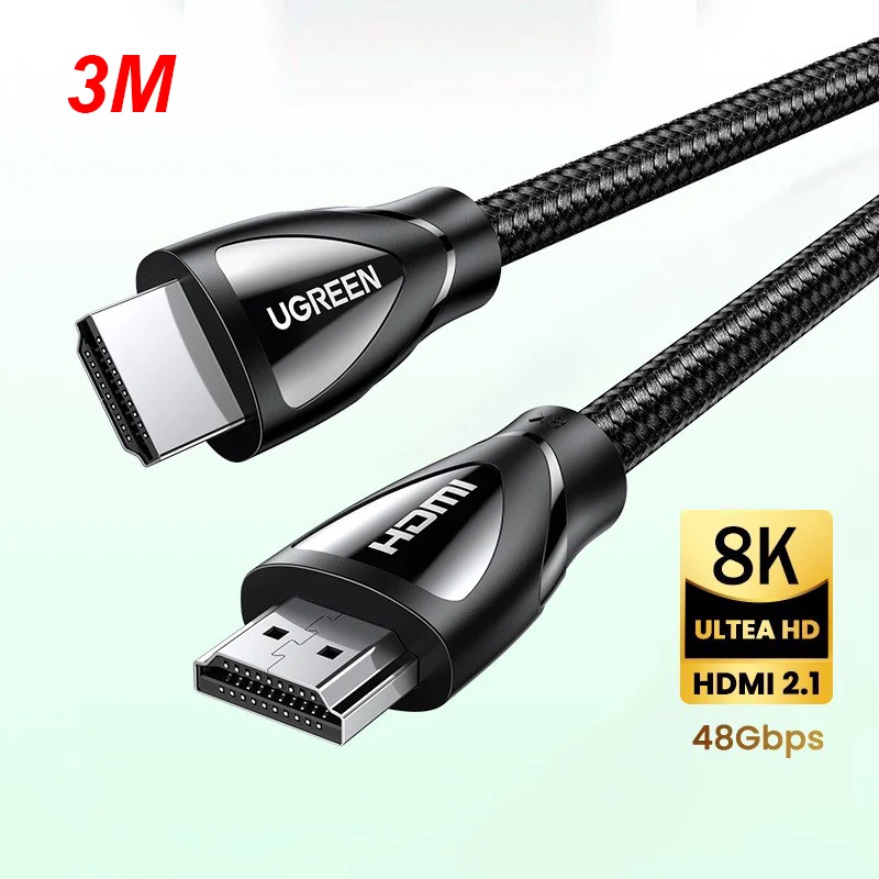 Cáp dữ liệu HDMI 2.1 hỗ trợ 8K truyền âm thanh hình ảnh dài 3M Ugreen (80404)