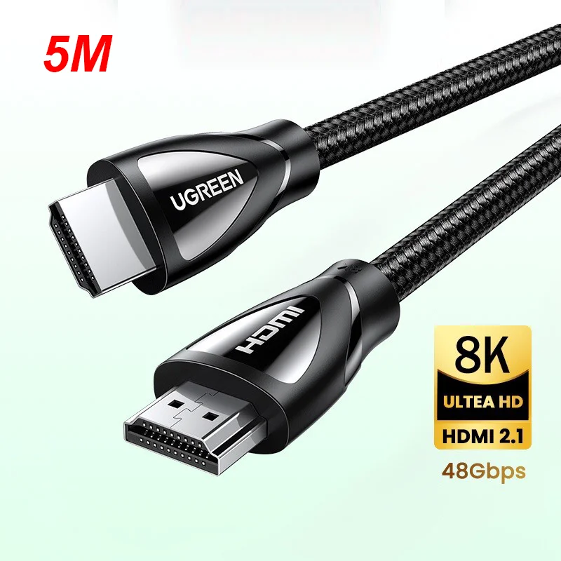 Cáp dữ liệu HDMI 2.1 hỗ trợ 8K truyền âm thanh hình ảnh dài 5M Ugreen (80405)